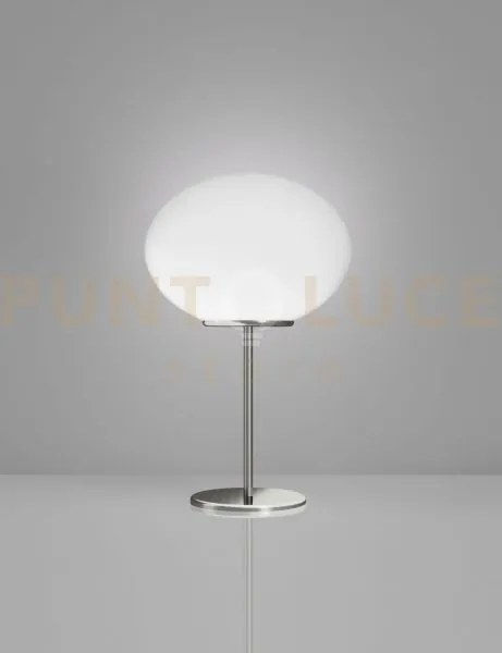 Lucciola lampada da tavolo 30p bianco satinato nickel satinato 1 lu...