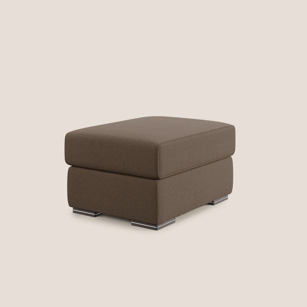 Sun pouf apribile contenitore in tessuto smacchiabile ad acqua T05 marrone