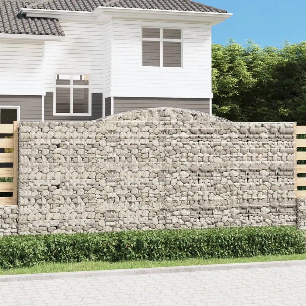 Cesto Gabbione Ad Arco 400x50x180/200 Cm Ferro Zincato /