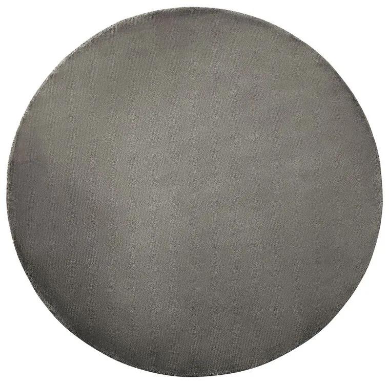 Tappeto viscosa grigio scuro ø 140 cm GESI II Beliani
