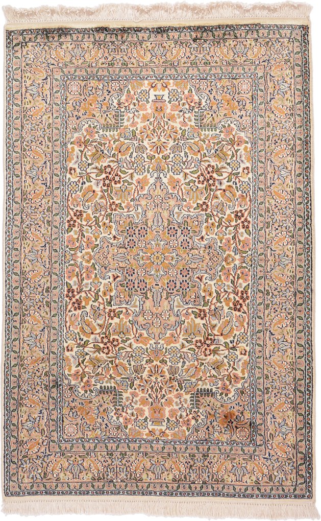 Cashmere Silk Tappeto 120 x 80 (Indian) Annodato A Mano