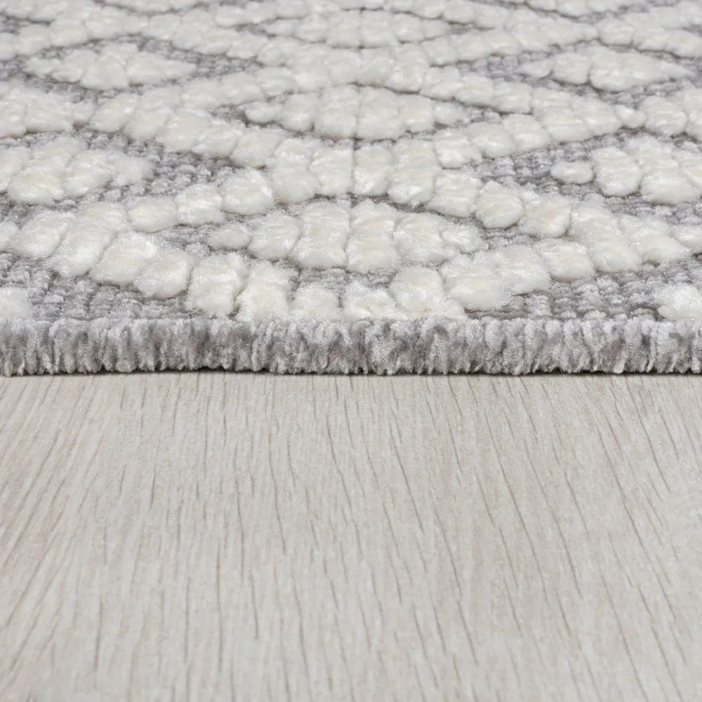 Tappeto in ciniglia lavabile grigio 80x160 cm Jhansi - Flair Rugs