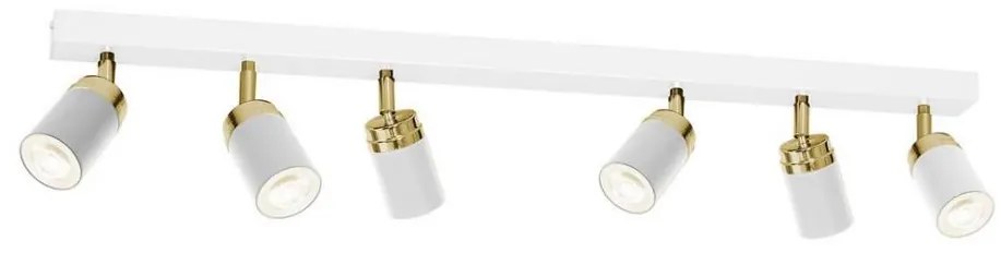 Faretto RENO 6xGU10/60W/230V bianco/dorato