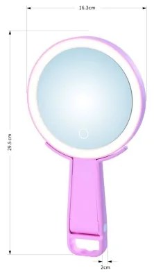 Immax 09102L - Specchio cosmetico dimmerabile LED+CCT SWEET LED/3W/5V rosa