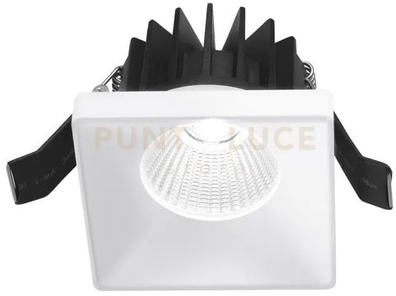 Gfa303- faretto da incasso in alluminio a led 3000k 700lm 9w quadra...
