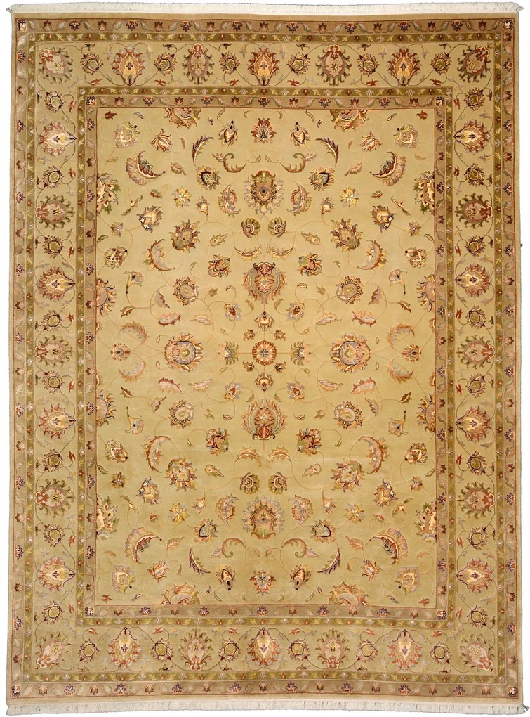 Tabriz Tappeto orientale 280 x 360 Beige (Indian) Annodato A Mano