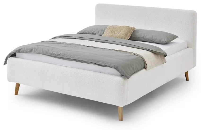 Letto matrimoniale imbottito bianco rete non inclusa 140x200 cm Mattis – Meise Möbel