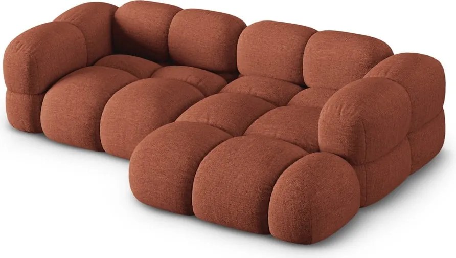 Divano angolare color mattone (con penisola a destra/con chaise lounge) Loretto – Cosmopolitan Design