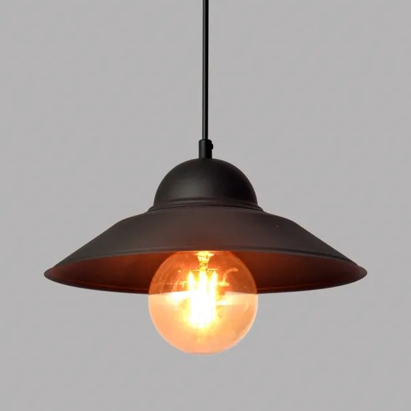 Lampadario a sospensione con filo SORAPIS 1xE27/15W/230V nero