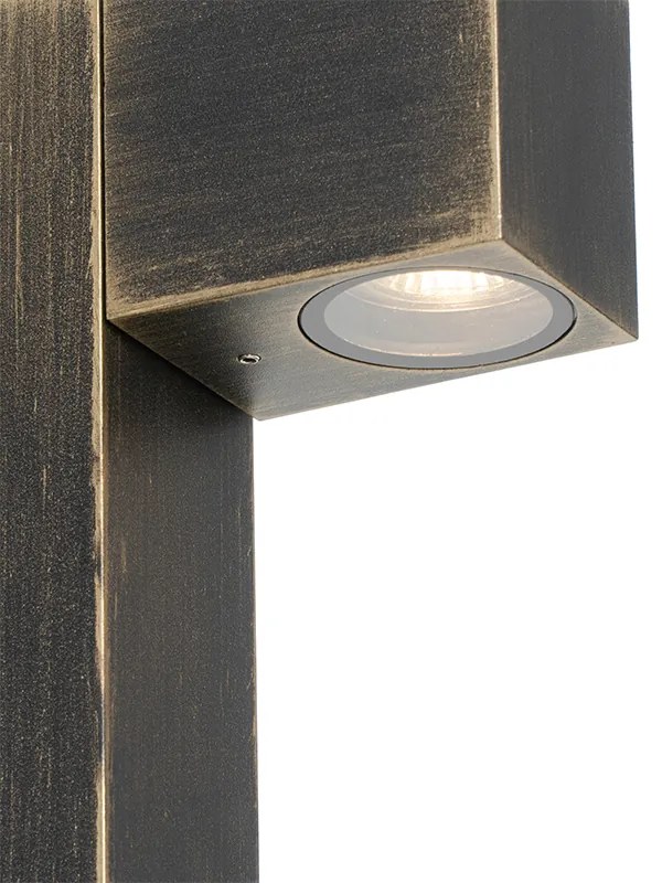 Lampada da esterno industriale da terra oro antico 65 cm IP44 - Baleno