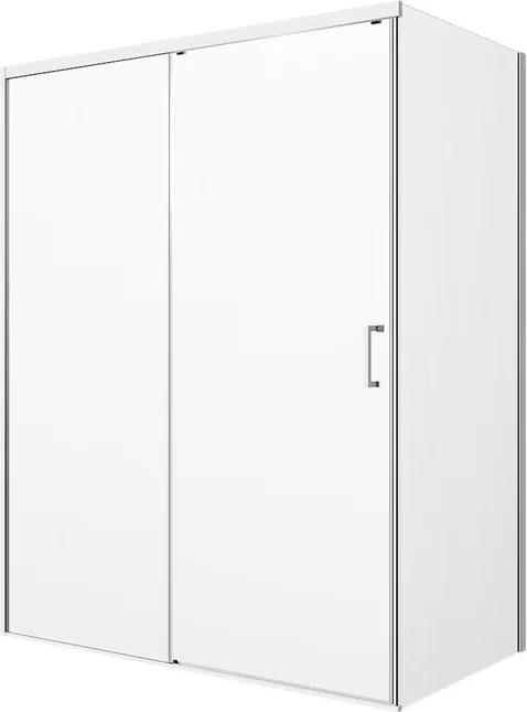 Porta doccia scorrevole L 158-159.5 cm x H 200 cm per nicchia in vetro trasparente SP. 6 mm, profilo opaco bianco, serie Jazz