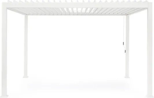 Pergola Bioclimatica 3x4 In Alluminio Con Tetto Lamellare Bianca Ocean Bizzotto