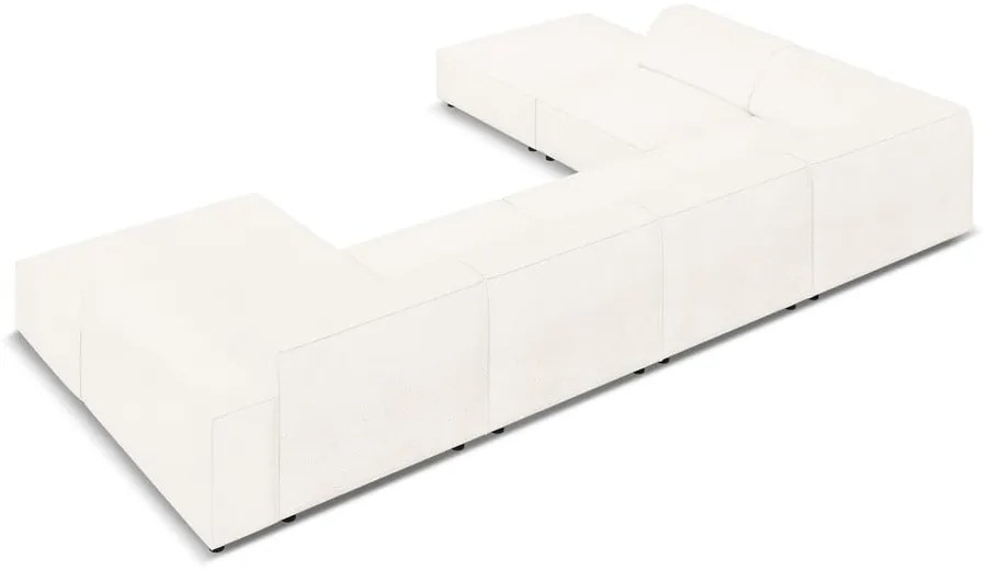 Divano angolare beige in tessuto bouclé (angolo sinistro) Jodie - Micadoni Home