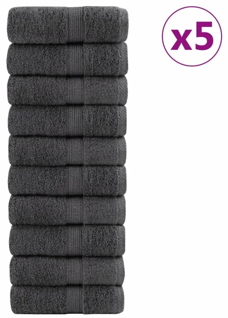 Asciugamani Ospiti Solund 50 Pz Antracite 30x50cm 600gsm /