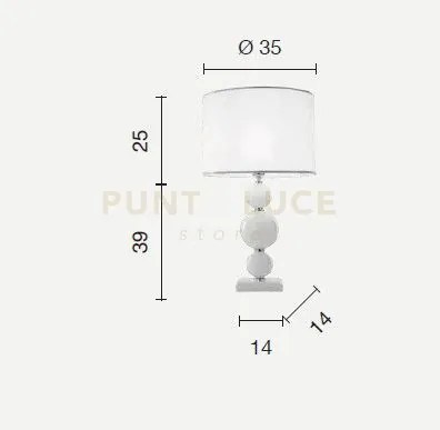 Lume grande tebe trasparente  e oro 1 luce attacco e27 d.35cm