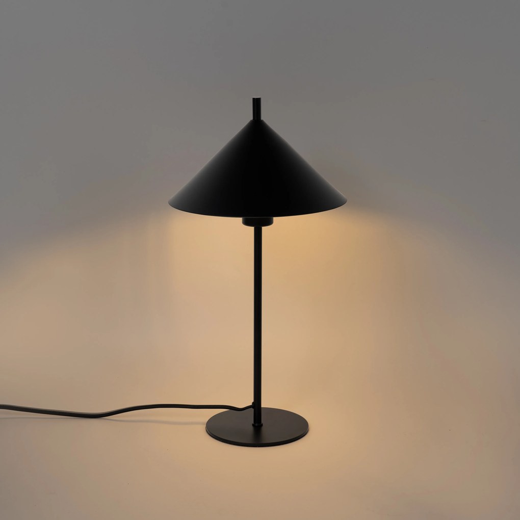 Lampada da tavolo di design nera - Triangolo