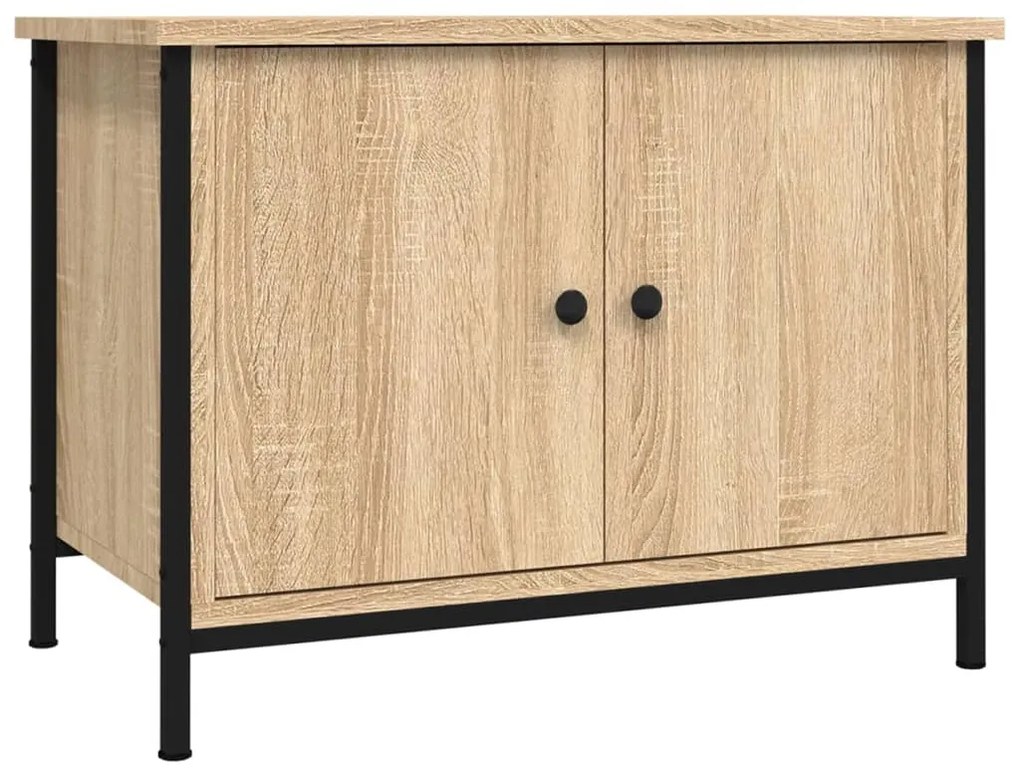 Mobile tv con ante rovere sonoma 60x35x45 cm legno multistrato
