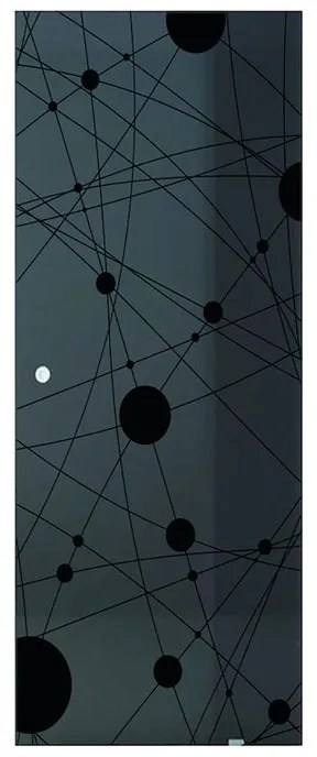 Anta per porta scorrevole Euclide fumè in cristallo L 96 x H 215 cm reversibile