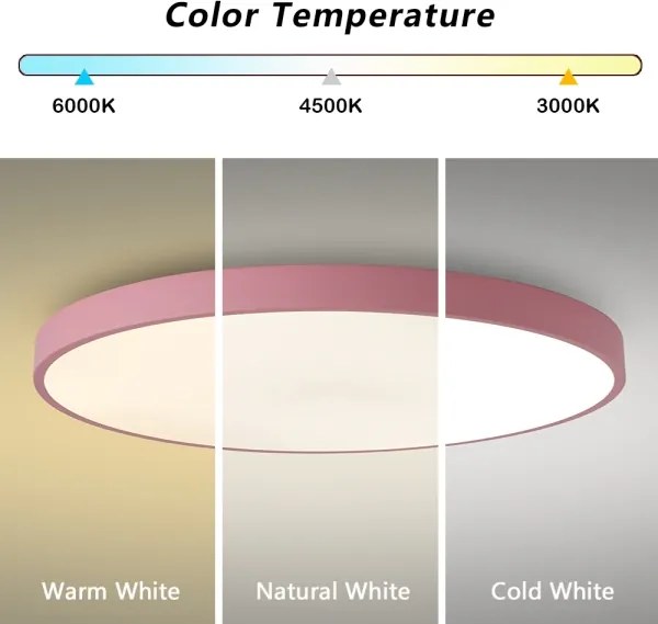 Brilagi - Plafoniera LED POOL LED/100W/230V 3000/4000/6000K 80 cm rosa