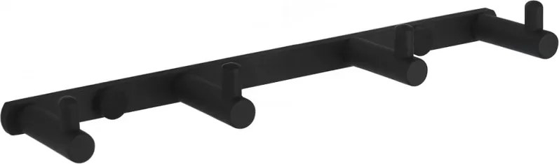 Mexen gancio quadruplo per asciugamano, nero - 709164-70