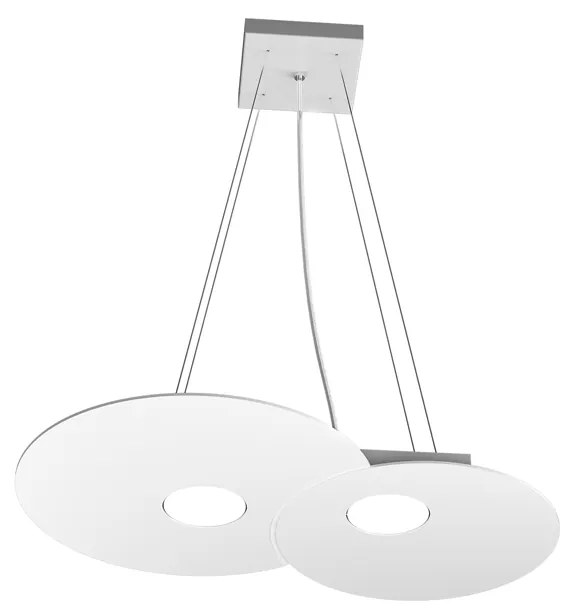 Sospensione Moderna Cloud Metallo Bianco 2 Luci Gx53