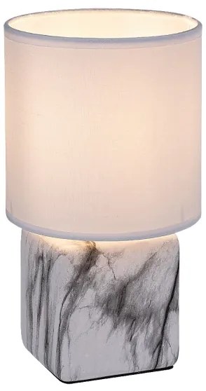 Rabalux 74069 - Lampada da tavolo NALISA 1xE14/40W/230V bianca/effetto marmo