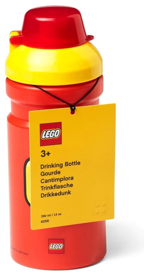 Borraccia rossa con coperchio giallo , 390 ml Iconic - LEGO®