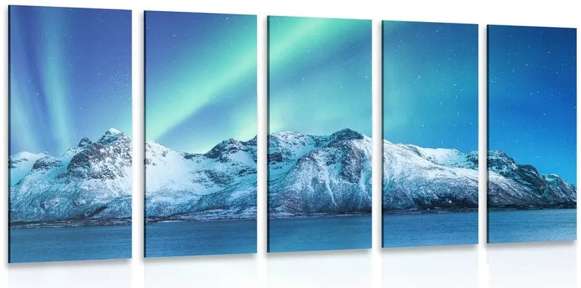 Quadri 5 pezzi – Aurora polare artica