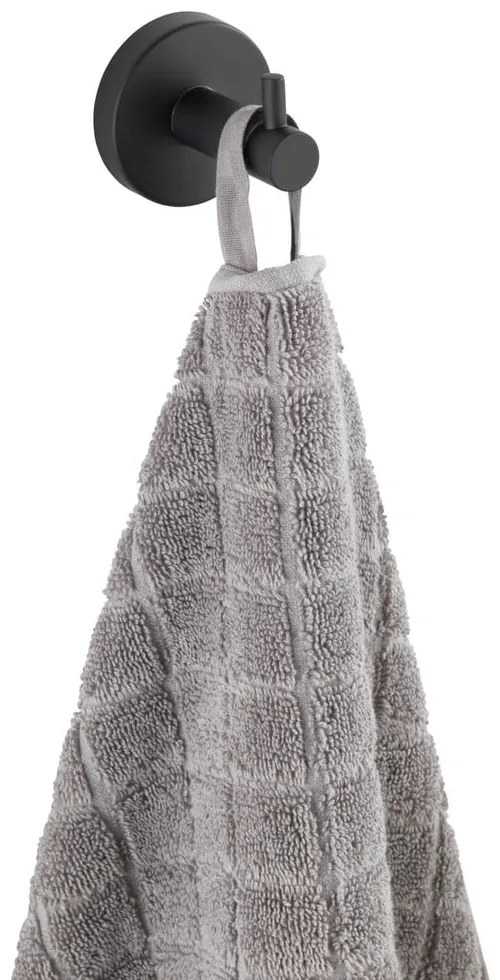 Gancio a parete in acciaio inox nero opaco Bosio - Wenko