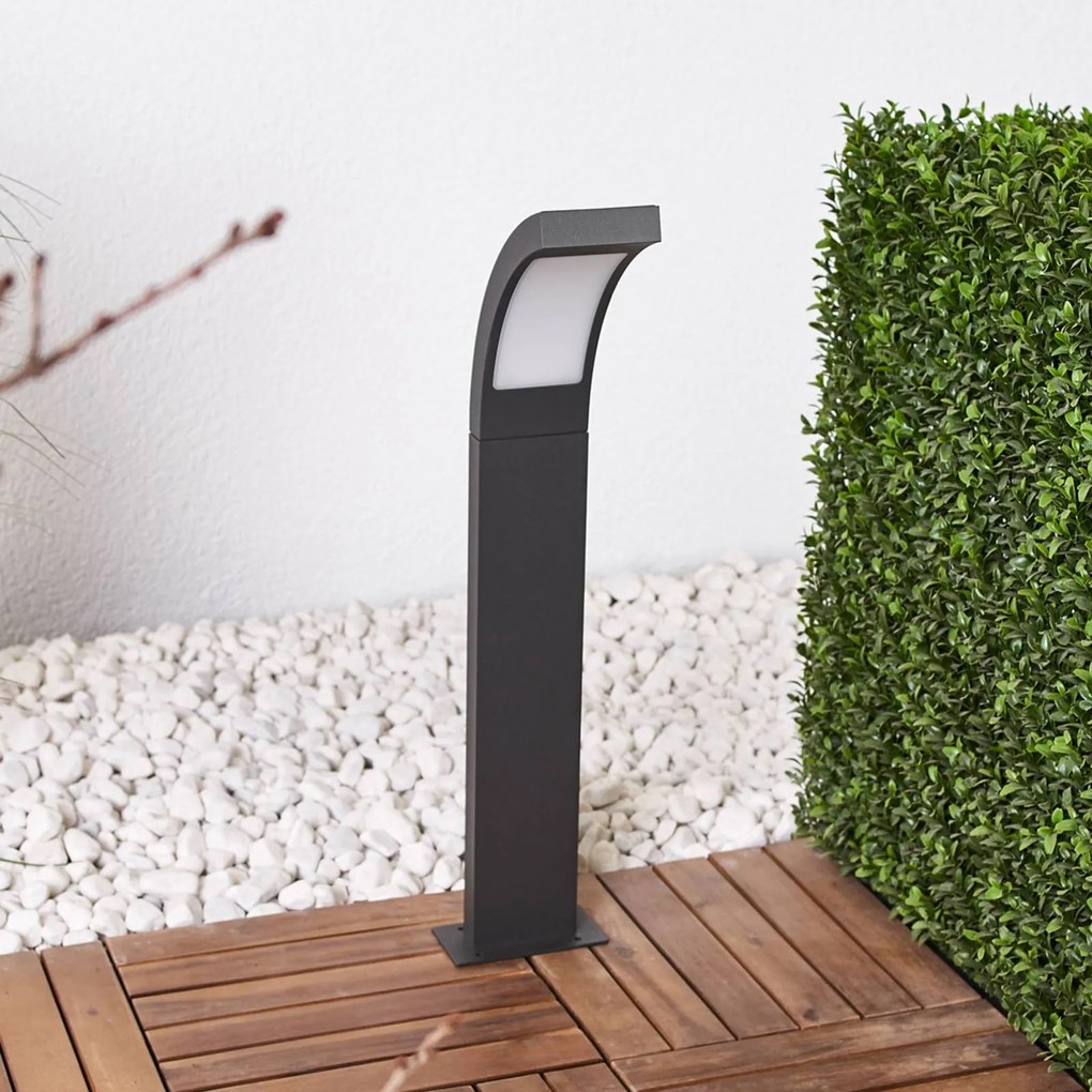 Lampioncino da giardino Juvia Lucande, Nero, Alluminio, Moderno, Lampada LED da esterni