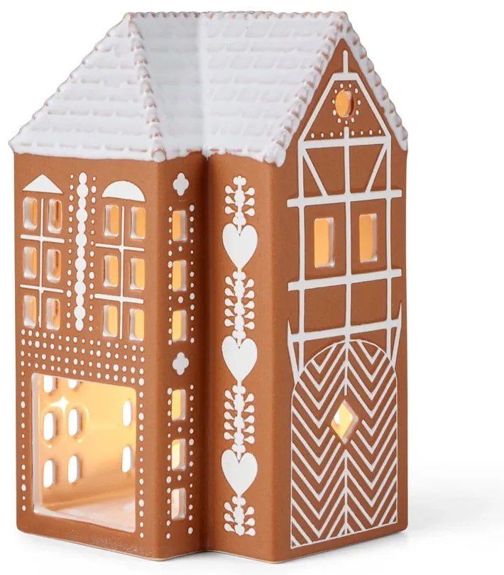 Portacandela in ceramica per lumino Gingerbread Lighthouse – Kähler Design