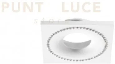Faretto ministry gu10 quadrato con cristalli cut out l.9,8 ip20 bianco
