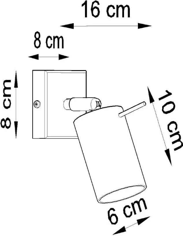 Applique da Parete RING GU10 Orientabile con interruttore