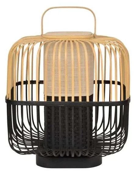 Forestier - Bamboo Quadrato Lampada da Tavolom Nero Forestier