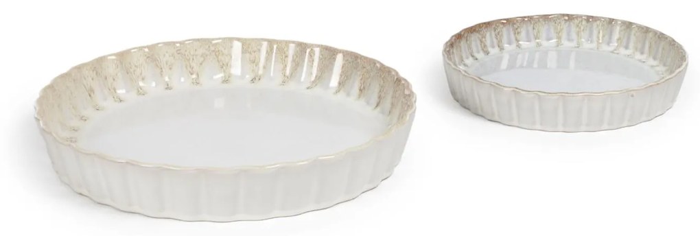 Kave Home - Set Sheilyn di 2 teglie da forno beige Ø 19 cm / Ø 27 cm