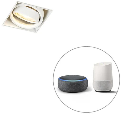 Faretto da incasso intelligente bianco senza cornice incl. WiFi GU10 - Oneon 1