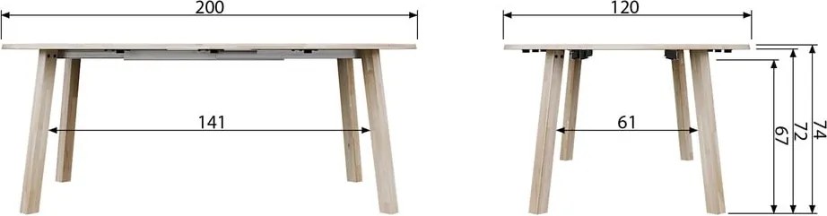 Tavolo da pranzo pieghevole Lange, ⌀ 120 cm Lange Jan - WOOOD