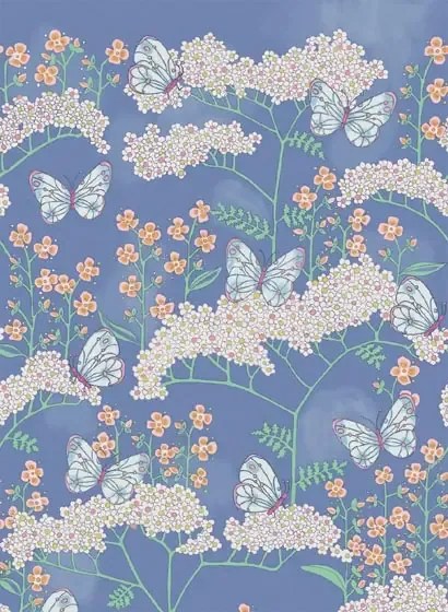 Eijffinger Carta da parati Butterflies and Flowers - 383620