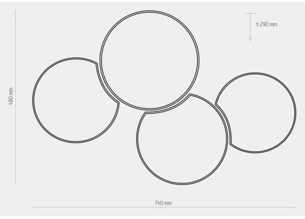 Plafoniera per bambini MONA KIDS 4xE27/15W/230V