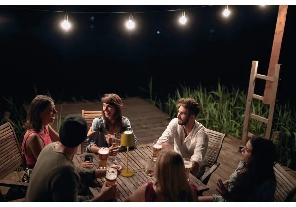 Kanlux 36323 - Lampada da tavolo LED dimmerabile INITA LED/1,2W/1800 mAh IP54 giallo