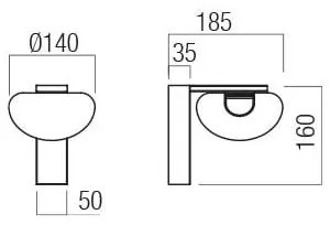 Redo 01-3242 - Applique a LED SINCLAIR LED/6,5W/230V CRI 93 IP21 nero