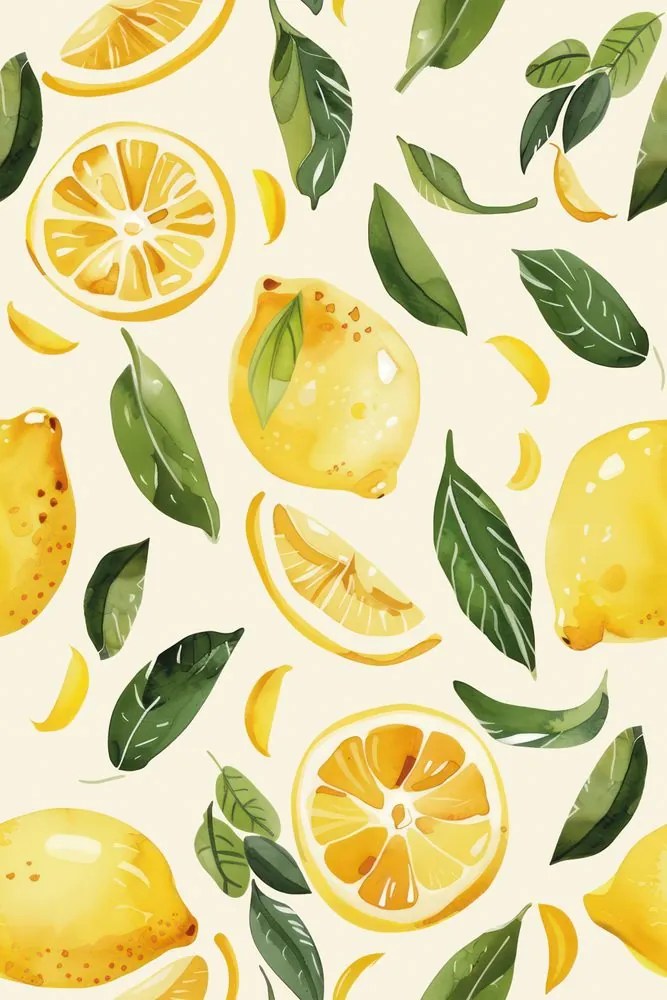 Carta da parati – Limoni freschi
