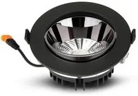 Faro faretto led da incasso 20W Downlight a LED - Samsung Chip CoB riflettore Black Housing 4000K