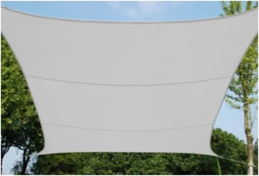 Tenda Vela Ombreggiante Quadrata 2,9x2,9 m Bianco in HDPE