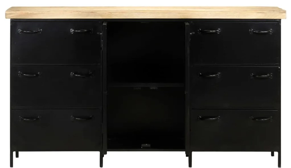 Credenza 140x38x76 cm in legno di mango grezzo