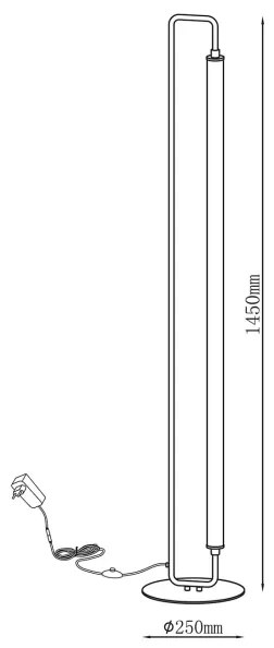 Lampada da terra a LED FELICJA LED/24W/230V 4000K nera