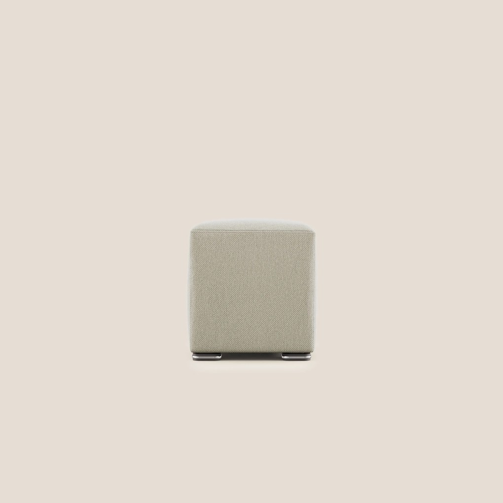 Cube pouf in tessuto morbido smacchiabile T05