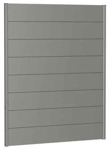 Frangivista in acciaio grigio BIOHORT grigio quarzo metallizzato L 145 x H 182 cm, spessore 44 mm