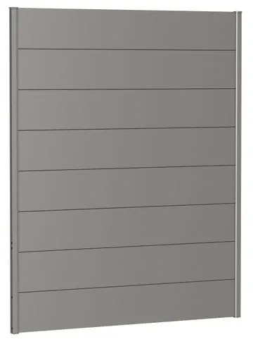 Frangivista in acciaio metallizzato grigio BIOHORT L 145 x H 182 cm, spessore 44 mm