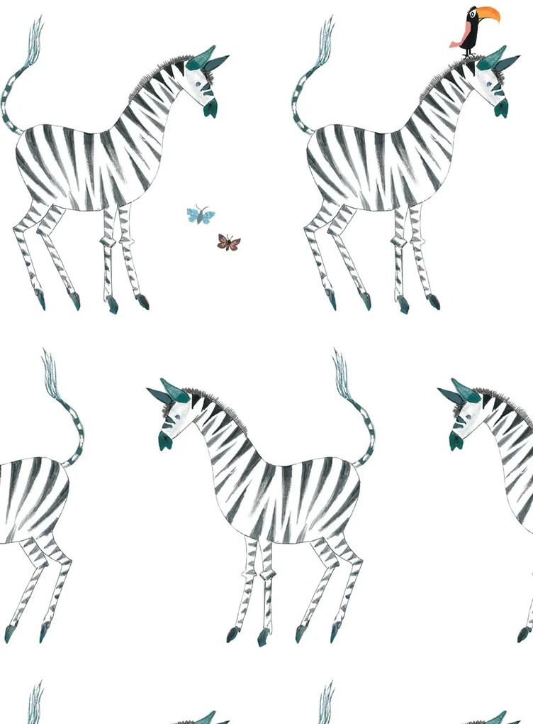 Kindertapete Zebra von KEK Amsterdam - White
